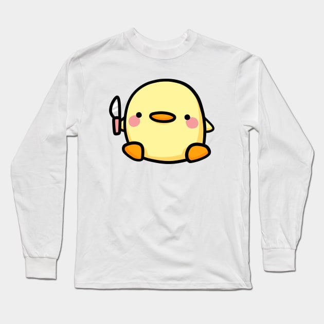 Duck with a knife Long Sleeve T-Shirt by Nikamii